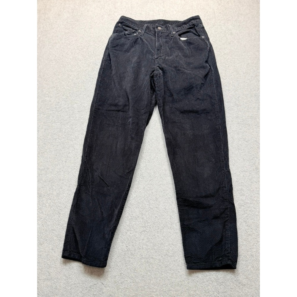 Levi Strauss Mens Black Corduroy Straight Leg Pants W30 L30 A3506-1838